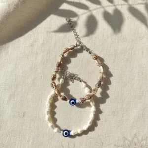 Evil Eye Shell Bracelet