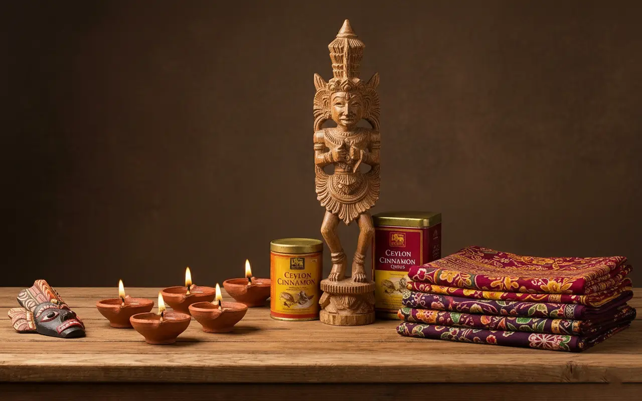 Decorative items with candles and textiles