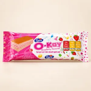 TIARA O-KAY SPONGE LAYER CAKE ST/BERRY (Pack of 10) - 18g